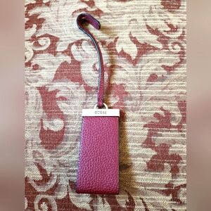 Vintage GUESS Leather bag charm Good condition Burgundy, Leather